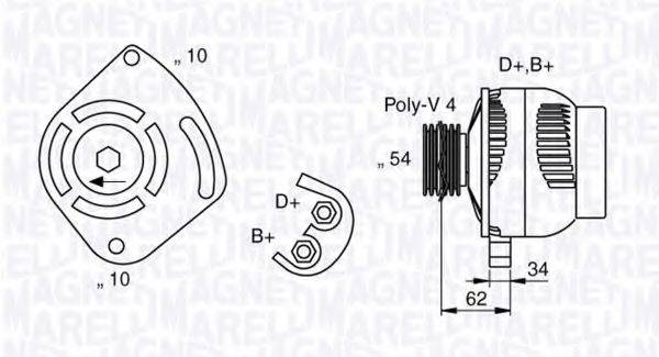 MAGNETI MARELLI 063377031010 Генератор