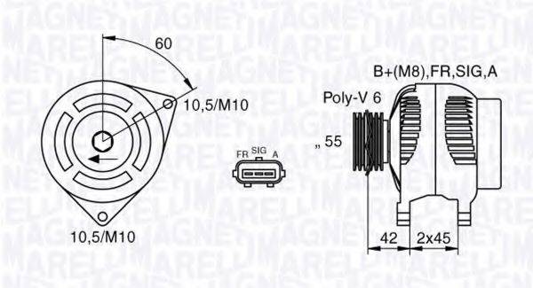 MAGNETI MARELLI 063377416010 Генератор