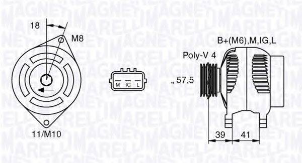 MAGNETI MARELLI 063377428010 Генератор