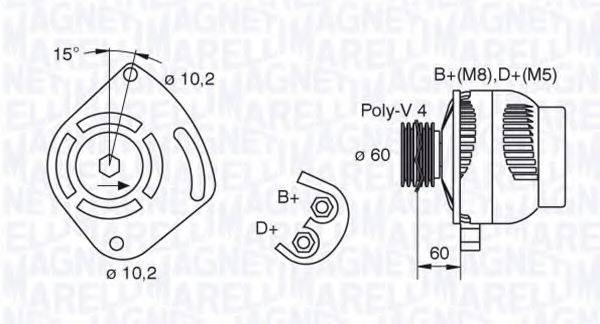 MAGNETI MARELLI 063321604010 Генератор