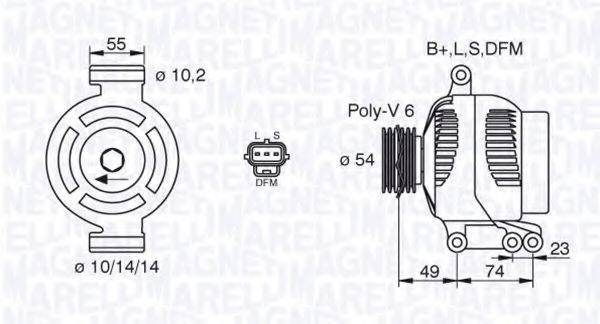 MAGNETI MARELLI 063380001010 Генератор