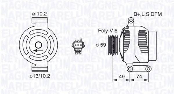 MAGNETI MARELLI 063380005010 Генератор