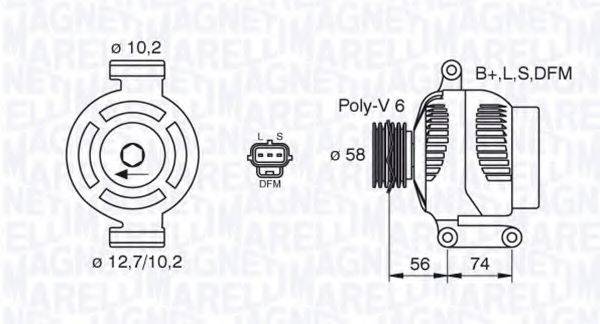 MAGNETI MARELLI 063380006010 Генератор