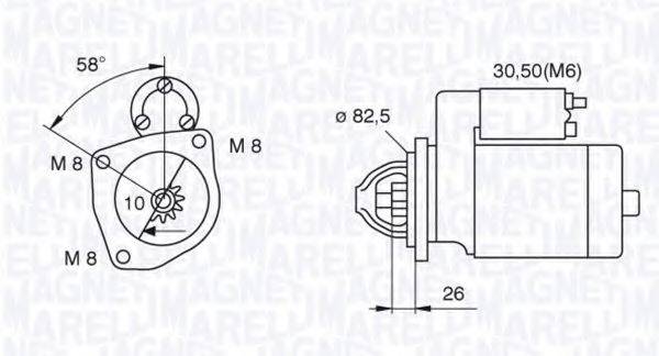 MAGNETI MARELLI 063521101250 Стартер