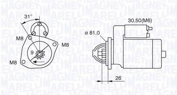 MAGNETI MARELLI 063522230130 Стартер