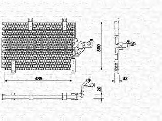 MAGNETI MARELLI 350203102000 Конденсатор, кондиціонер