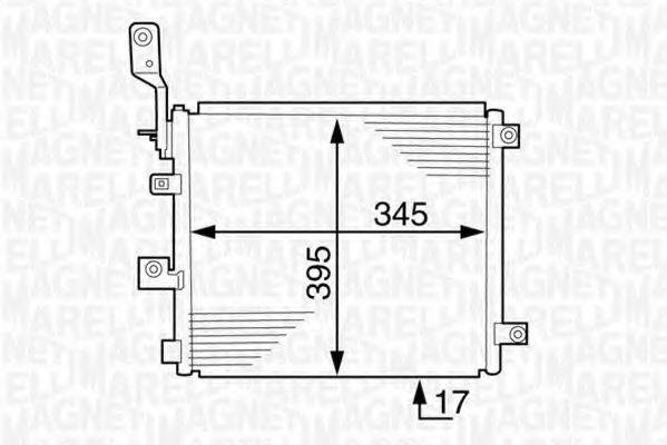 MAGNETI MARELLI 350203614000 Конденсатор, кондиціонер