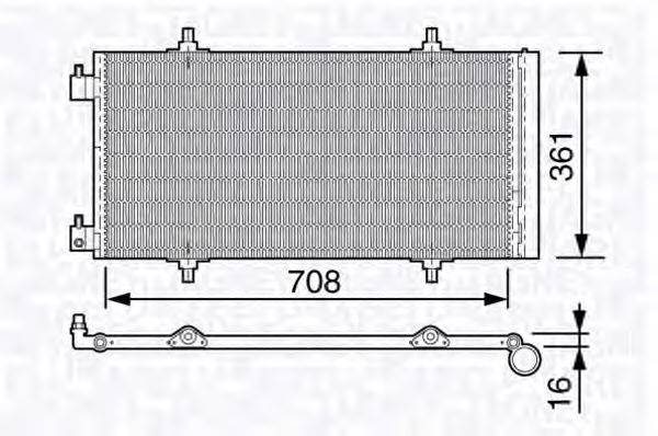 MAGNETI MARELLI 350203643000 Конденсатор, кондиціонер