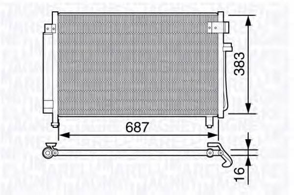 MAGNETI MARELLI 350203656000 Конденсатор, кондиціонер