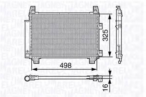 MAGNETI MARELLI 350203674000 Конденсатор, кондиціонер