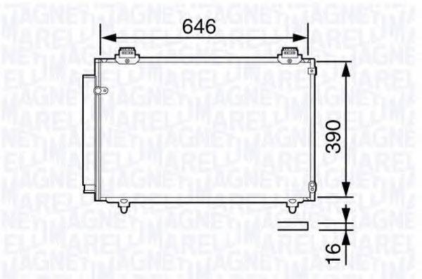 MAGNETI MARELLI 350203692000 Конденсатор, кондиціонер