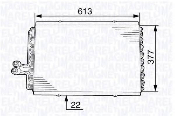 MAGNETI MARELLI 350203708000 Конденсатор, кондиціонер