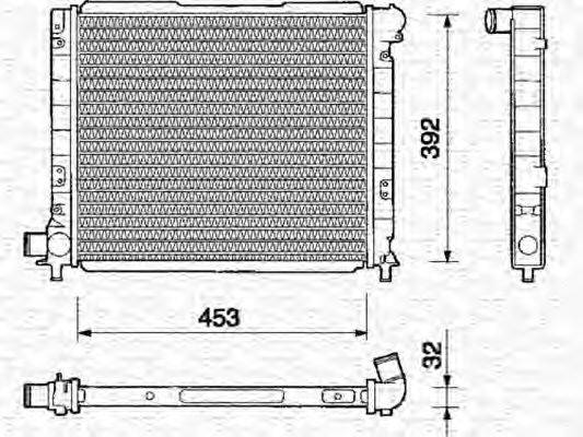 MAGNETI MARELLI 350213109000 Радіатор, охолодження двигуна