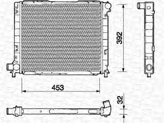 MAGNETI MARELLI 350213111000 Радіатор, охолодження двигуна