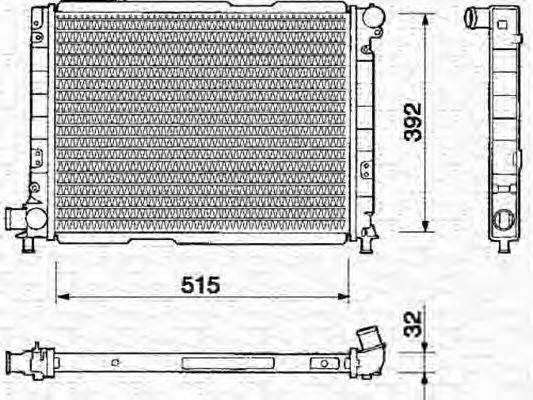 MAGNETI MARELLI 350213112000 Радіатор, охолодження двигуна