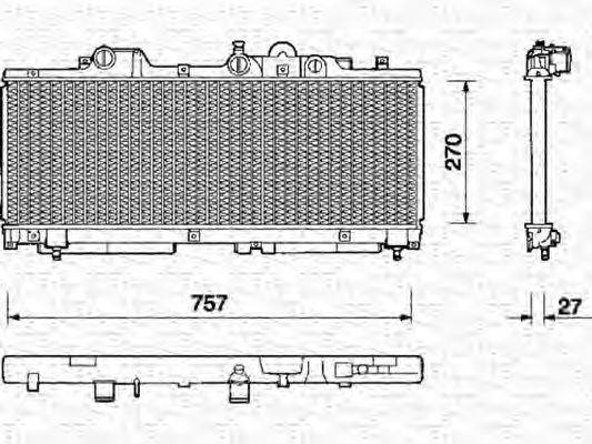 MAGNETI MARELLI 350213122000 Радіатор, охолодження двигуна