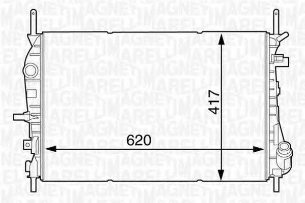 MAGNETI MARELLI 350213122300 Радіатор, охолодження двигуна