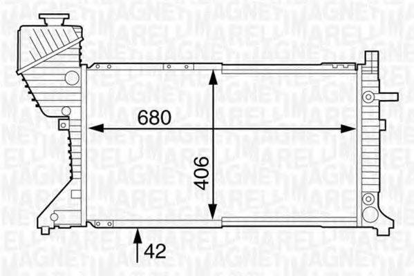 MAGNETI MARELLI 350213123300 Радіатор, охолодження двигуна