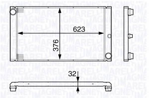 MAGNETI MARELLI 350213138200 Радіатор, охолодження двигуна