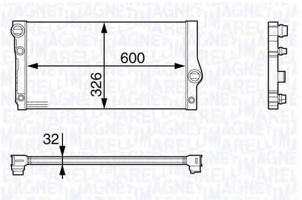 MAGNETI MARELLI 350213142300 Радіатор, охолодження двигуна