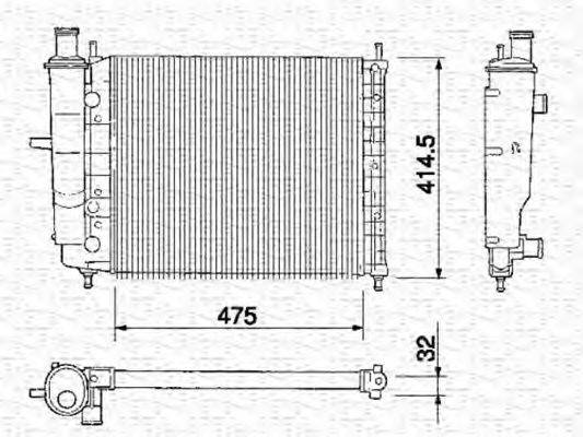 MAGNETI MARELLI 350213151000 Радіатор, охолодження двигуна