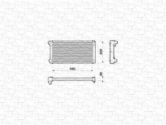 MAGNETI MARELLI 350213168000 Радіатор, охолодження двигуна