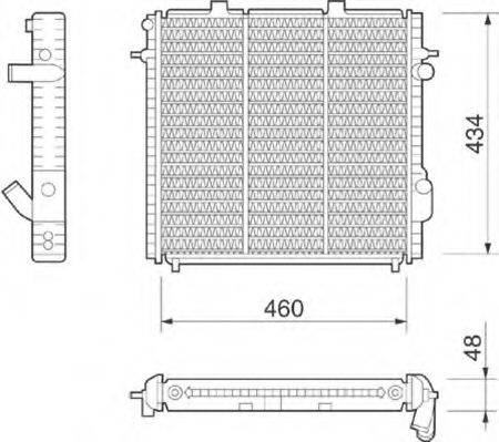 MAGNETI MARELLI 350213253000 Радіатор, охолодження двигуна