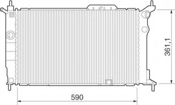 MAGNETI MARELLI 350213277000 Радіатор, охолодження двигуна