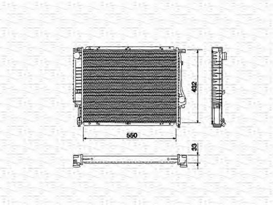 MAGNETI MARELLI 350213431000 Радіатор, охолодження двигуна