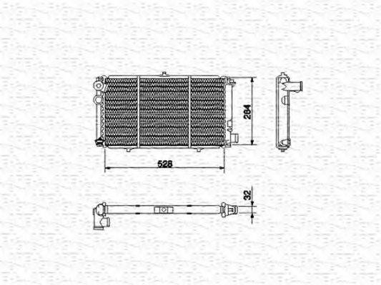 MAGNETI MARELLI 350213448000 Радіатор, охолодження двигуна