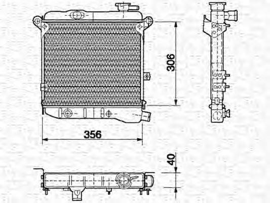 MAGNETI MARELLI 350213450000 Радіатор, охолодження двигуна