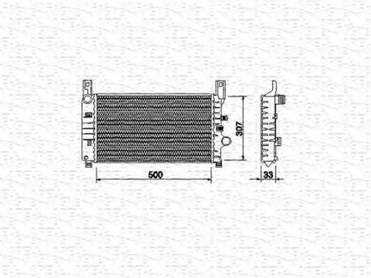 MAGNETI MARELLI 350213492000 Радіатор, охолодження двигуна