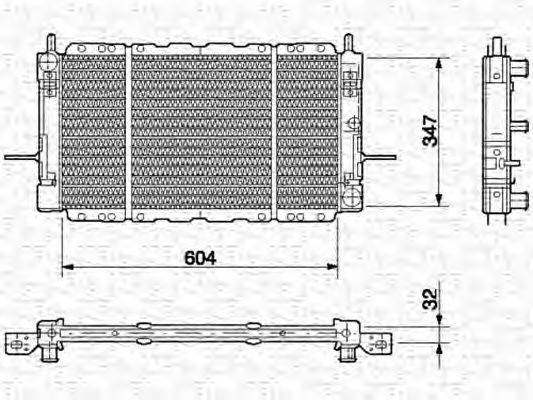 MAGNETI MARELLI 350213496000 Радіатор, охолодження двигуна