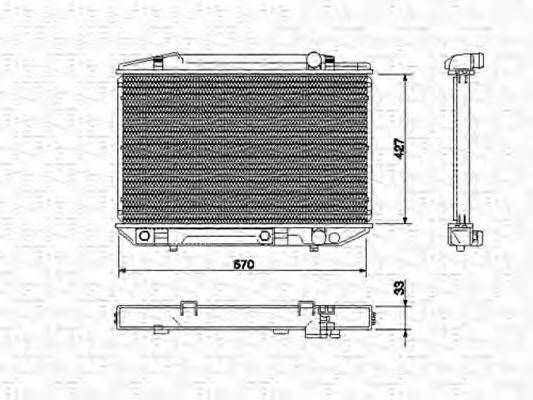 MAGNETI MARELLI 350213531000 Радіатор, охолодження двигуна