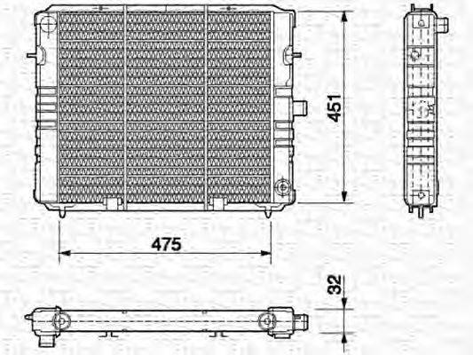 MAGNETI MARELLI 350213577000 Радіатор, охолодження двигуна