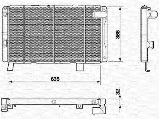 MAGNETI MARELLI 350213606000 Радіатор, охолодження двигуна