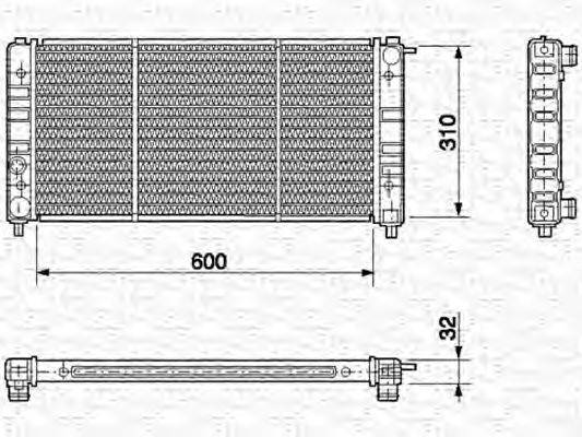 MAGNETI MARELLI 350213636000 Радіатор, охолодження двигуна