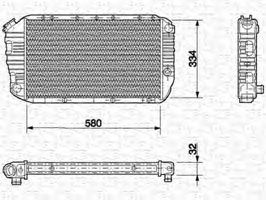 MAGNETI MARELLI 350213641000 Радіатор, охолодження двигуна