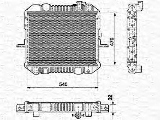 MAGNETI MARELLI 350213679000 Радіатор, охолодження двигуна