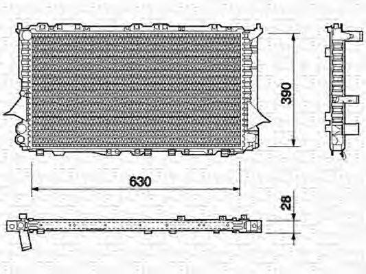 MAGNETI MARELLI 350213688000 Радіатор, охолодження двигуна