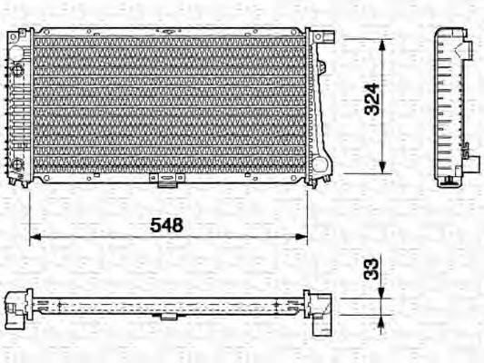 MAGNETI MARELLI 350213698000 Радіатор, охолодження двигуна