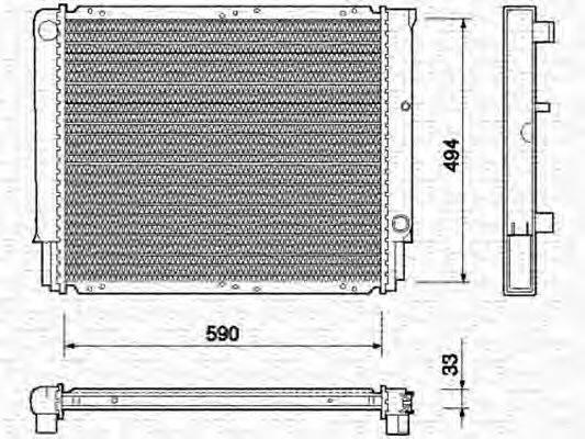 MAGNETI MARELLI 350213733000 Радіатор, охолодження двигуна