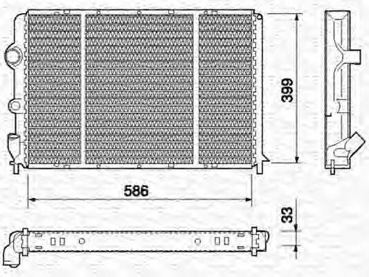 MAGNETI MARELLI 350213737000 Радіатор, охолодження двигуна