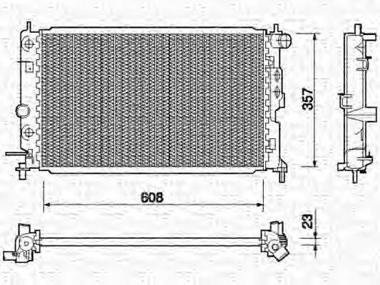 MAGNETI MARELLI 350213755000 Радіатор, охолодження двигуна