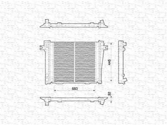 MAGNETI MARELLI 350213771000 Радіатор, охолодження двигуна