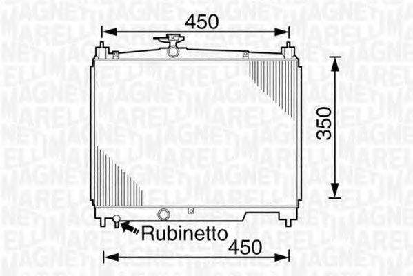 MAGNETI MARELLI 350213826000 Радіатор, охолодження двигуна