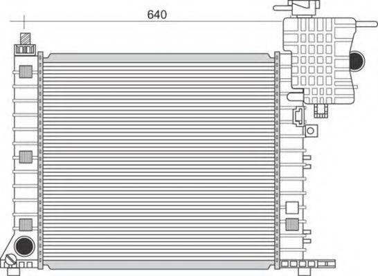 MAGNETI MARELLI 350213950000 Радіатор, охолодження двигуна