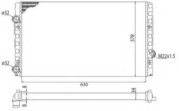 MAGNETI MARELLI 350213793003 Радіатор, охолодження двигуна
