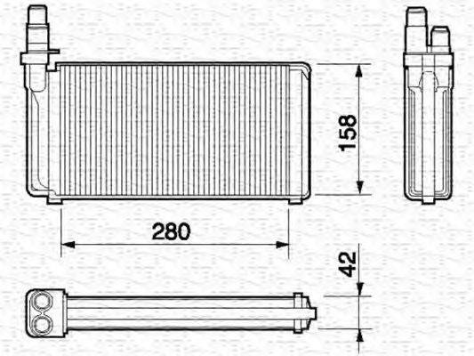 MAGNETI MARELLI 350218051000 Теплообмінник, опалення салону