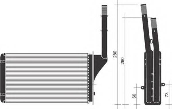 MAGNETI MARELLI 350218231000 Теплообмінник, опалення салону